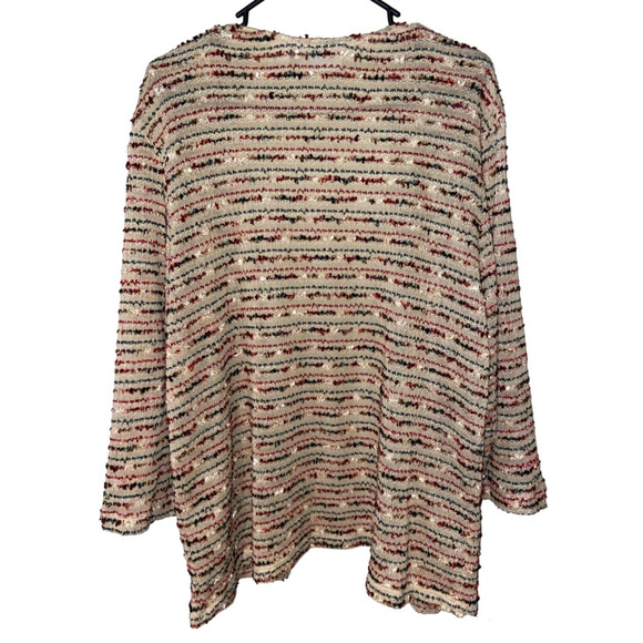 Alfred Dunner 3/4 Sleeve Open Front Knit Crochet Sweater Sz L (Large) Womens - Picture 4 of 4